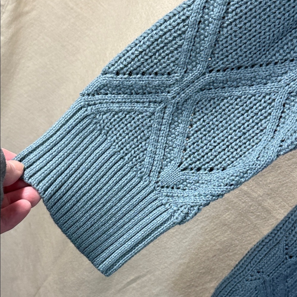 Architect Sweater Blue Cowl Neck Tunic Length in Size 1X & 2X NWT - Picture 6 of 14
